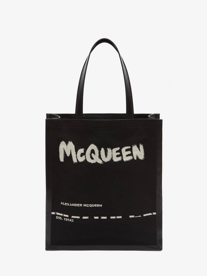 Totes Alexander McQueen Printed Jacquard Hombre - Negros/Multicolor - Mexico 785-VUKGTC